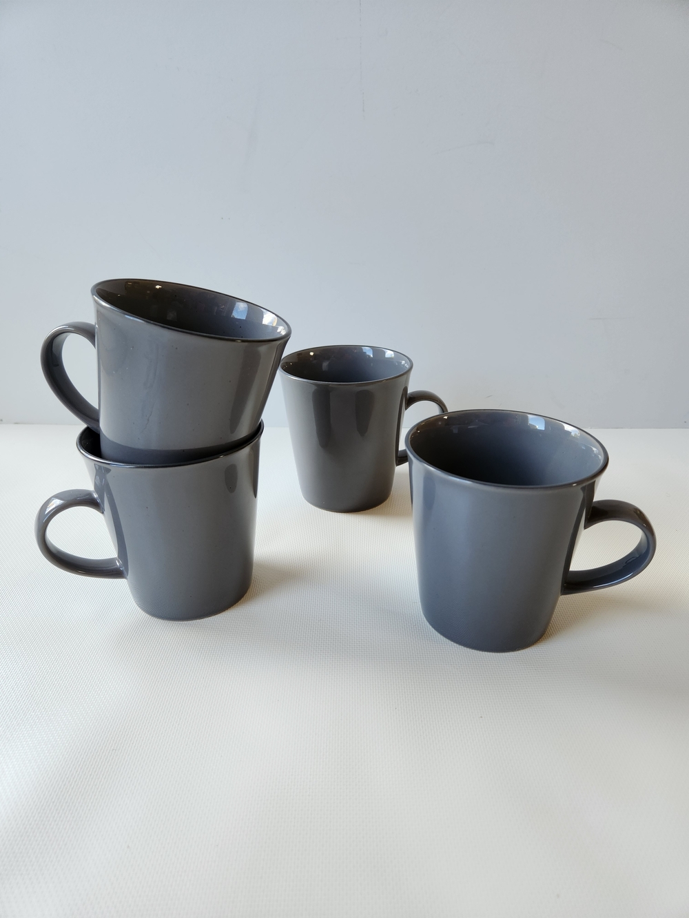 Royal Doulton Gordon Ramsay Unison Street Ceramic Mug Set - Slate Gray 4-Pack